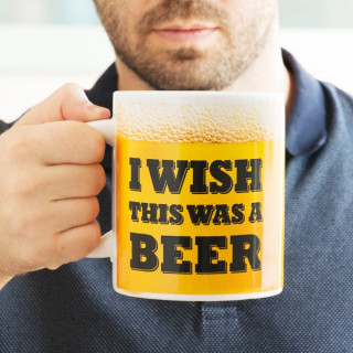 Cană uriașă "I wish this was a beer"