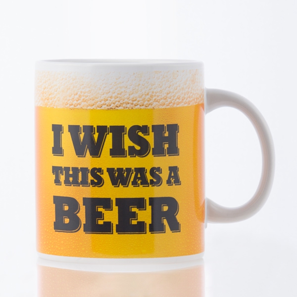 Cană uriașă "I wish this was a beer" Cană uriașă "I wish this was a beer"