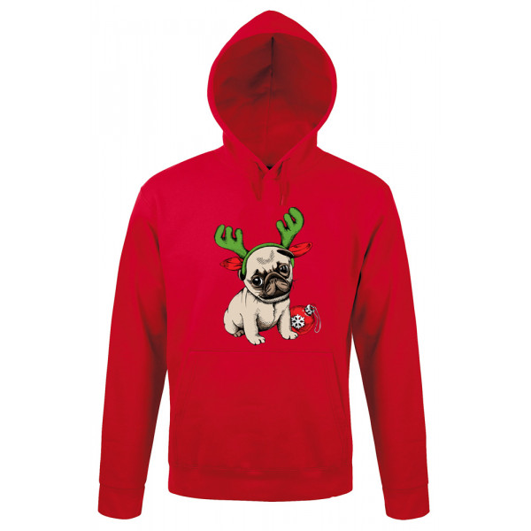 Hanorac "Christmas pug" Hanorac "Christmas pug"