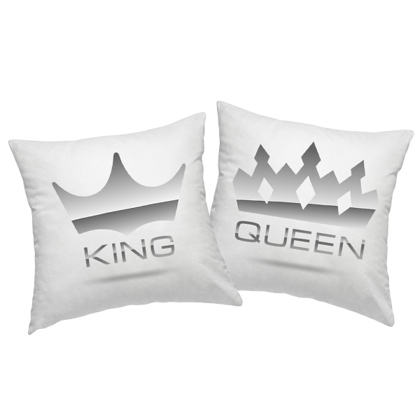 Set de fețe de pernă "King and Queen"