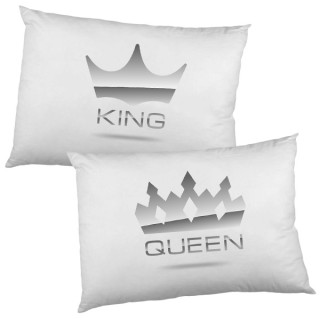 Set de fețe de pernă "King and Queen"