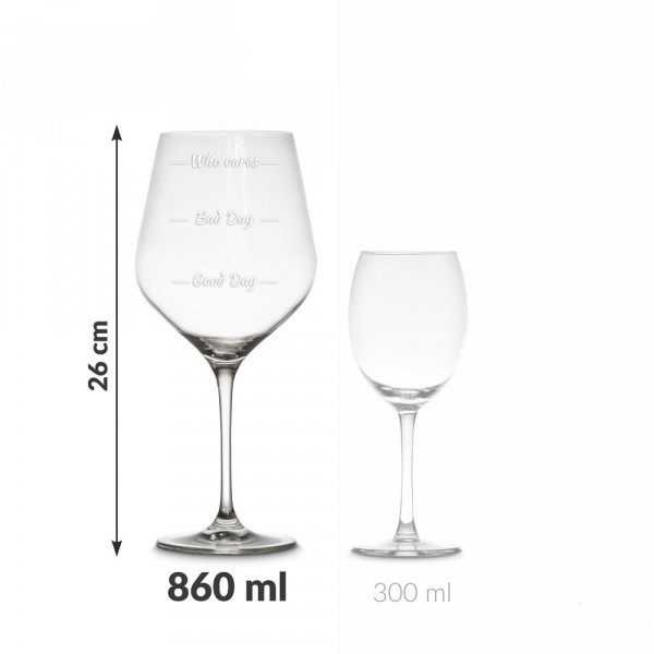 Pahar de vin XXL „Who Cares” (860ml) Pahar de vin XXL „Who Cares” (860ml)