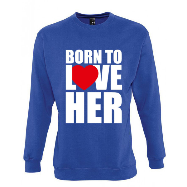 Set hanorac "Born to love" (fără glugă)
