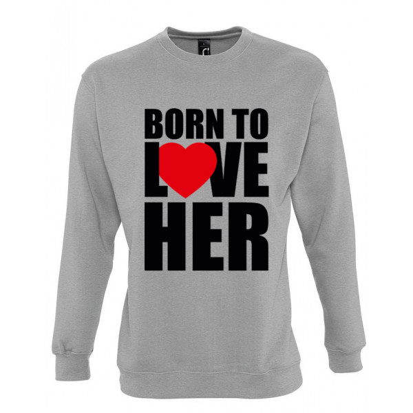 Set hanorac "Born to love" (fără glugă)