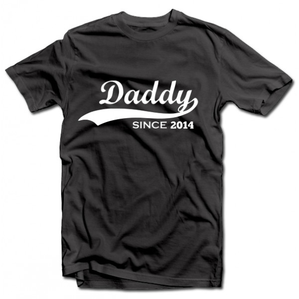 Tricou "Daddy since" cu anul selectat