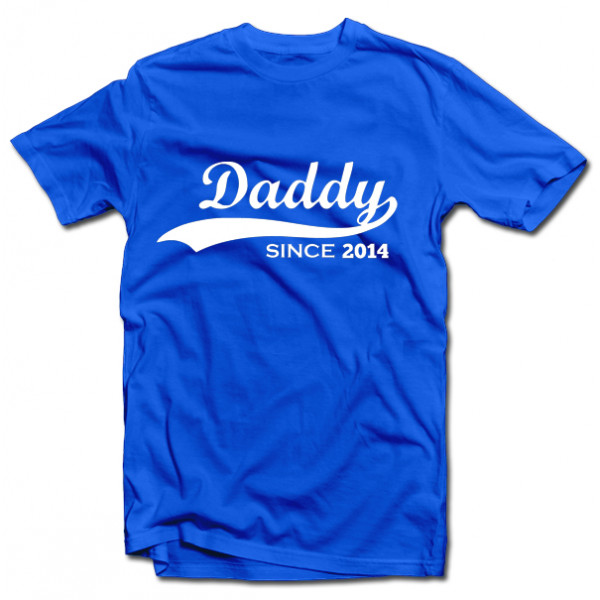 Tricou "Daddy since" cu anul selectat