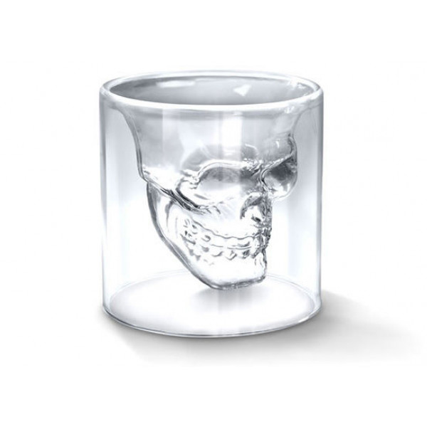 Pahar de shot în formă de craniu „DOOMED”, 75ml