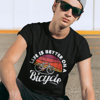 Tricou "Life is better on a bicycle"