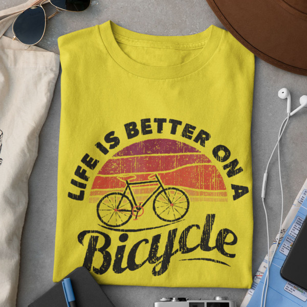 Tricou "Life is better on a bicycle"