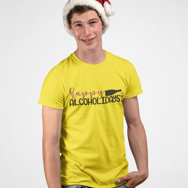 Tricou "Happy alcoholidays"