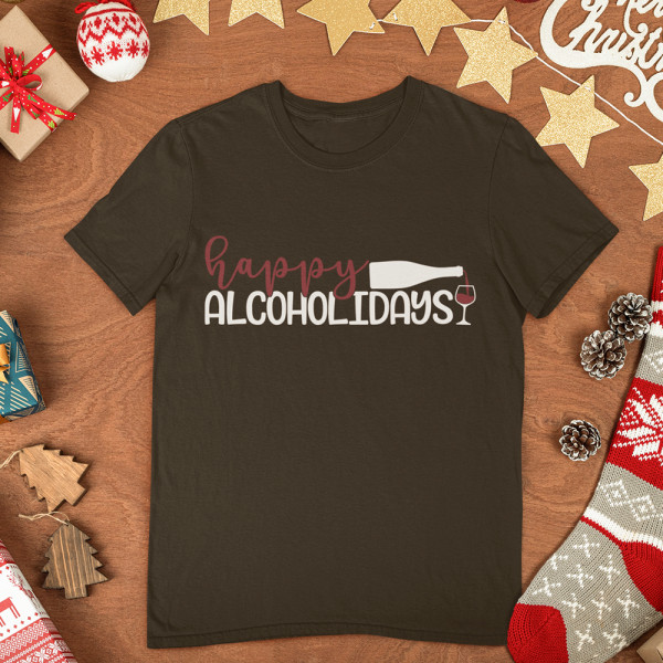 Tricou "Happy alcoholidays"