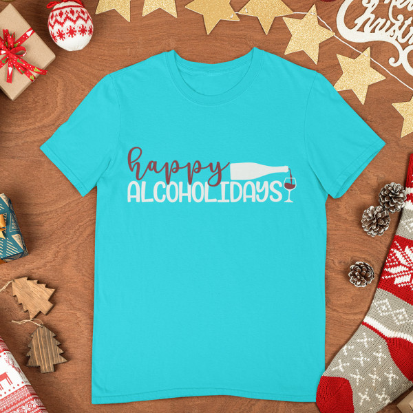 Tricou "Happy alcoholidays"