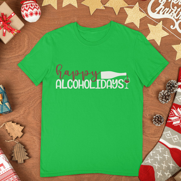 Tricou "Happy alcoholidays"