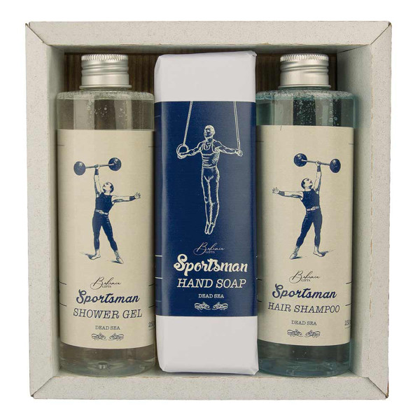 Set cadou „Sportsman” (gel de duș 250ml + săpun 145g + șampon 250ml)