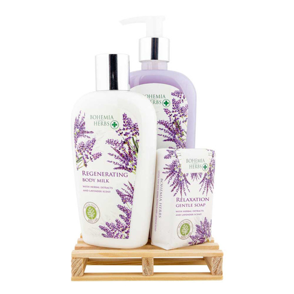 Set cadou cosmetic "Lavender SPA" (săpun lichid 300ml + loțiune de corp 250ml + săpun 100g) Set cadou cosmetic "Lavender SPA" (săpun lichid 300ml + loțiune de corp 250ml + săpun 100g)
