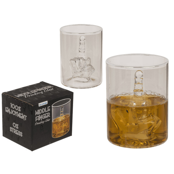 Pahar de whisky „Middle Finger“, 350 ml