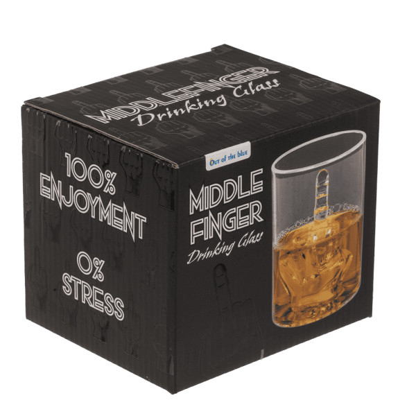 Pahar de whisky „Middle Finger“, 350 ml