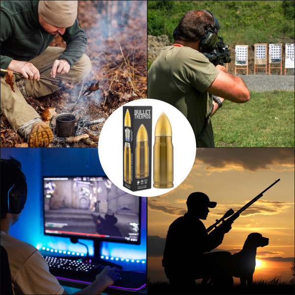 Set cadou cu tematică militară "Glonț și grenadă"