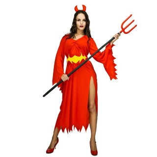 Costum universal pentru femei "Mica Diavoliță" (rochie și bentiță)