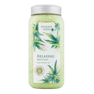 Sare de baie calmantă cu plante și ulei de semințe de cânepă (900 g)