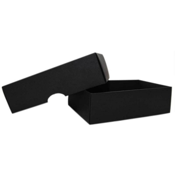 Cutie cadou din două piese, neagră 100x70x30mm Cutie cadou din două piese, neagră 100x70x30mm