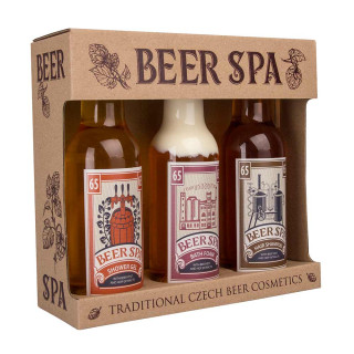 Set cadou cosmetic „BEER SPA” (Gel de duș 200ml + Șampon 200ml + Spumă de baie 200ml)