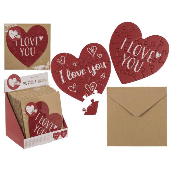 Felicitare în formă de inimă - Puzzle „Love” Felicitare în formă de inimă - Puzzle „Love”