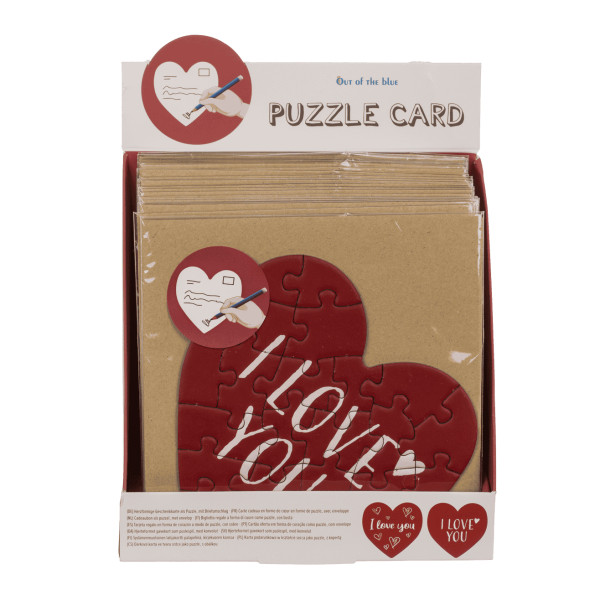 Felicitare în formă de inimă - Puzzle „Love” Felicitare în formă de inimă - Puzzle „Love”