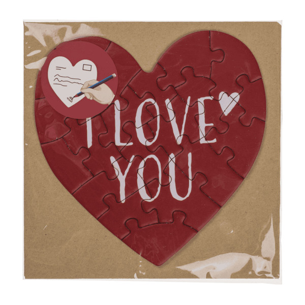 Felicitare în formă de inimă - Puzzle „Love” Felicitare în formă de inimă - Puzzle „Love”