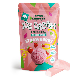 STAR CANDIES înghețată de căpșuni liofilizată, 50g