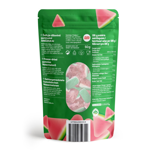 Jeleuri liofilizate STAR CANDIES "Pepene verde", 50g