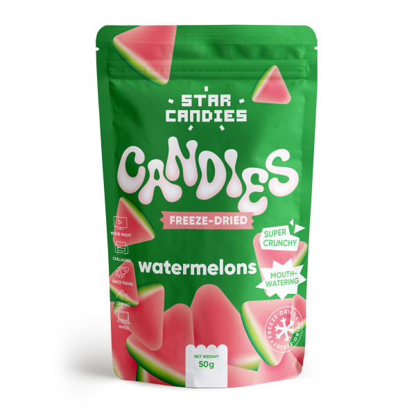 Jeleuri liofilizate STAR CANDIES "Pepene verde", 50g