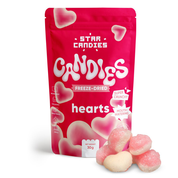 Jeleuri liofilizate STAR CANDIES "Inimi", 30g Jeleuri liofilizate STAR CANDIES "Inimi", 30g