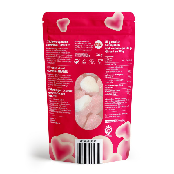 Jeleuri liofilizate STAR CANDIES "Inimi", 30g Jeleuri liofilizate STAR CANDIES "Inimi", 30g