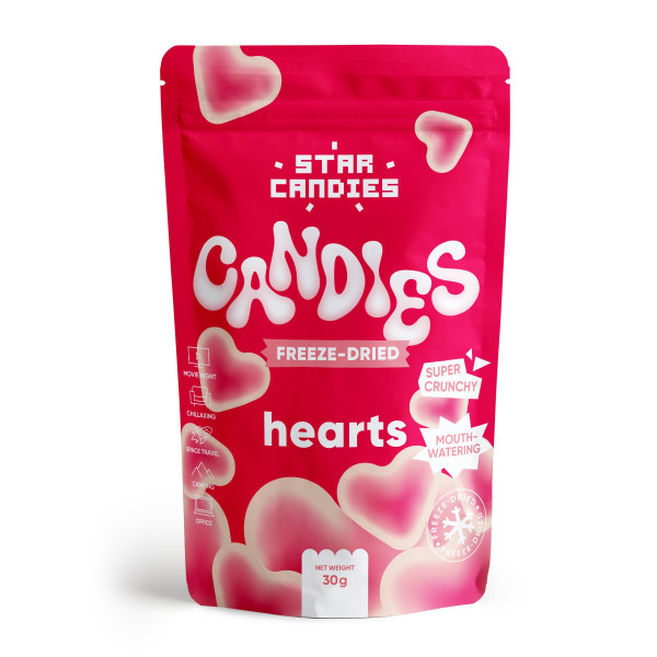 Jeleuri liofilizate STAR CANDIES "Inimi", 30g Jeleuri liofilizate STAR CANDIES "Inimi", 30g