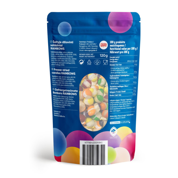 Bomboane liofilizate STAR CANDIES "Rainbows", 120g