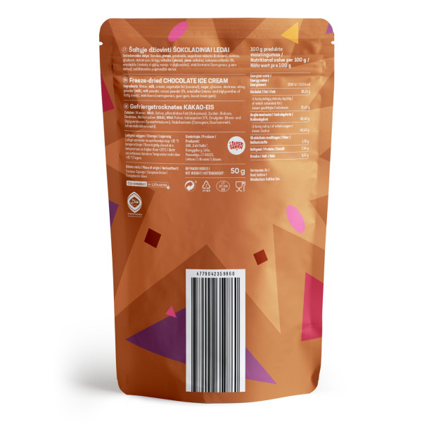 STAR CANDIES înghețată cu ciocolată liofilizată, 50g STAR CANDIES înghețată cu ciocolată liofilizată, 50g