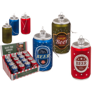 Ornament de Crăciun din sticlă „BEER”