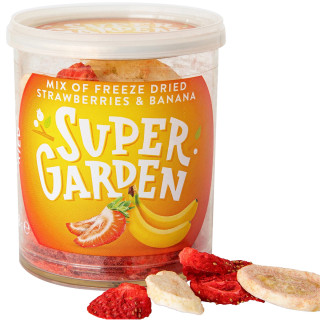 Amestec liofilizat de căpșuni și banane SUPER GARDEN, 29g