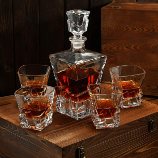 Set de whisky în cutie de lemn „ELIXIR”