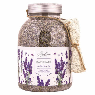 Sare de baie relaxantă XL cu ierburi "Lavandă liniștitoare" (1200g)