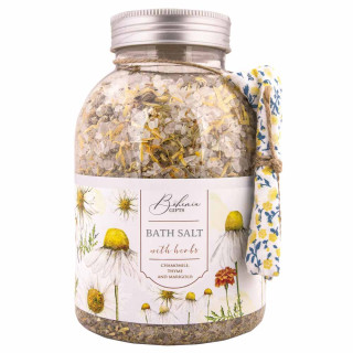 XL Sare de baie relaxantă cu ierburi "Mușețel, gălbenele și cimbru" (1200g)
