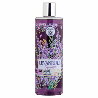 Gel de duș, șampon, spumă de baie și săpun 4în1 „Lavanda” (400ml)
