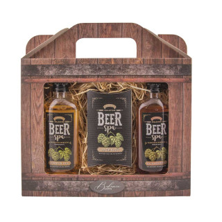 Set cadou cosmetic „BEER SPA” - gel de duș (100ml), șampon (100ml) și sare de baie (150g)