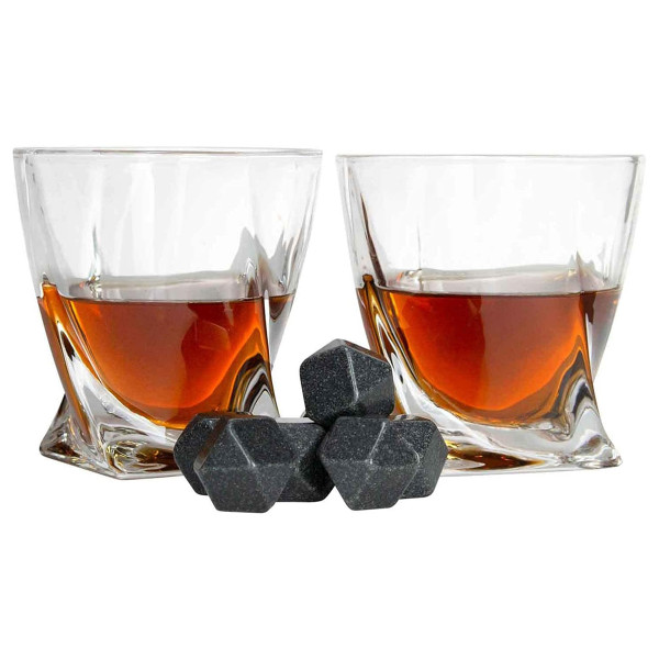 Set de whisky într-o cutie din lemn "TORNADO"