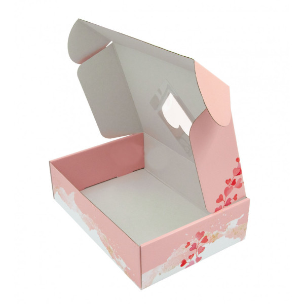 Cutie cadou cu fereastră în formă de inimă 305x215x85mm