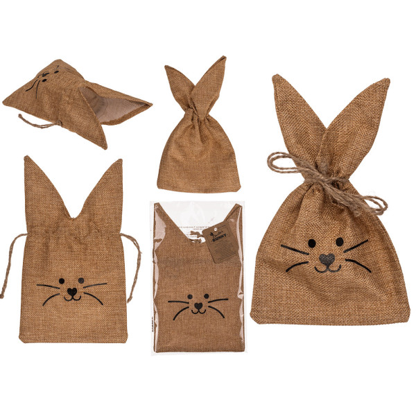Sac din iută „Iepurașul de Paște” (15 x 26cm) Sac din iută „Iepurașul de Paște” (15 x 26cm)