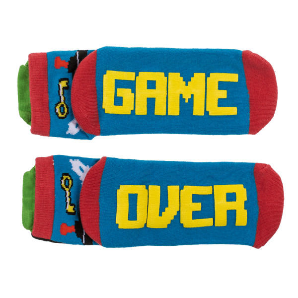 Șosete cu talpă antiderapantă „Game over” Șosete cu talpă antiderapantă „Game over”