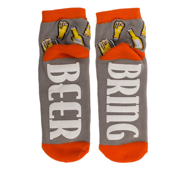 Șosete cu talpă antiderapantă „Bring beer” Șosete cu talpă antiderapantă „Bring beer”