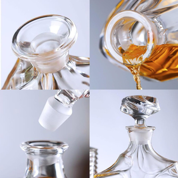 Carafă de cristal și set de 6 pahare „OPULENT ELEGANCE”